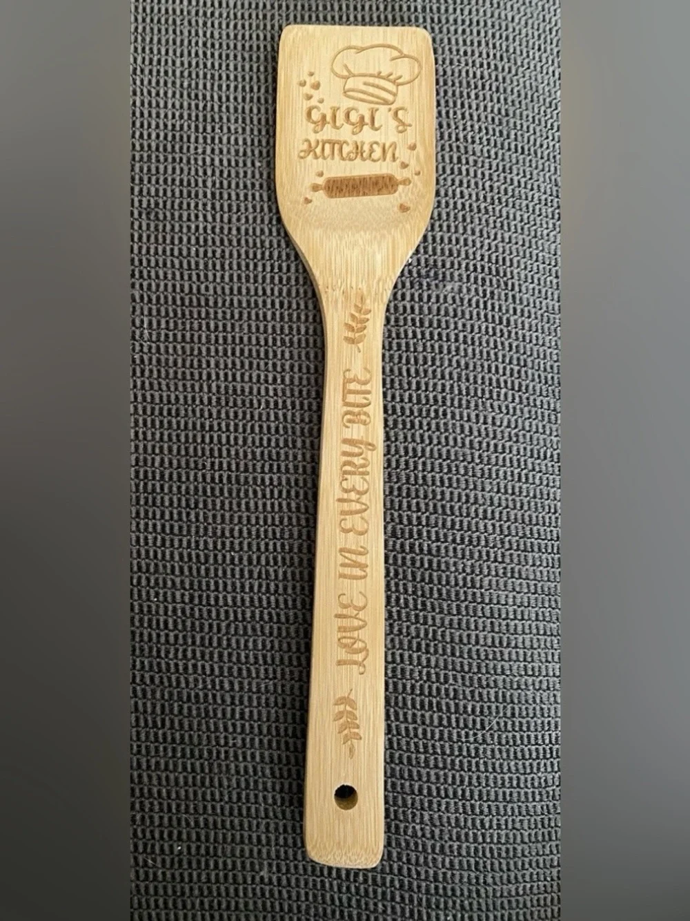 Gigi Engraved Birch Cooking Spoon 12” - 